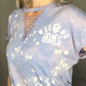 AWAKE | Weekend Goals Bleach splatter tie dye tee